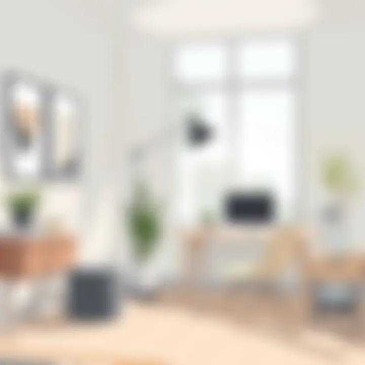 Contemporary Workspace with Minimalist Floor Lamp Minimalist floor lamp design enhancing a contemporary workspace