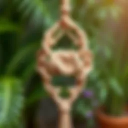 Intricate macrame knot design showcasing craftsmanship