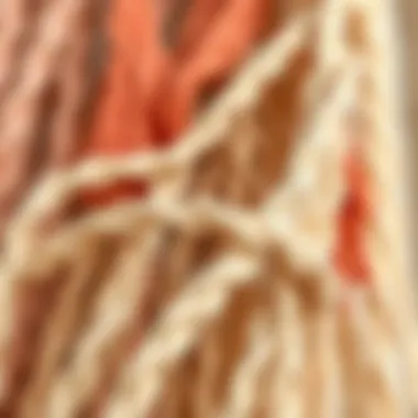 Natural Fibers in Macrame Close-up of natural fibers used in macrame techniques