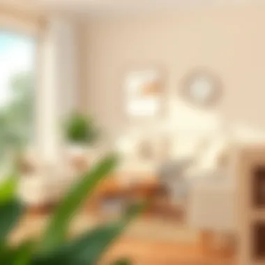 Cozy living room with appropriately sized coffee table