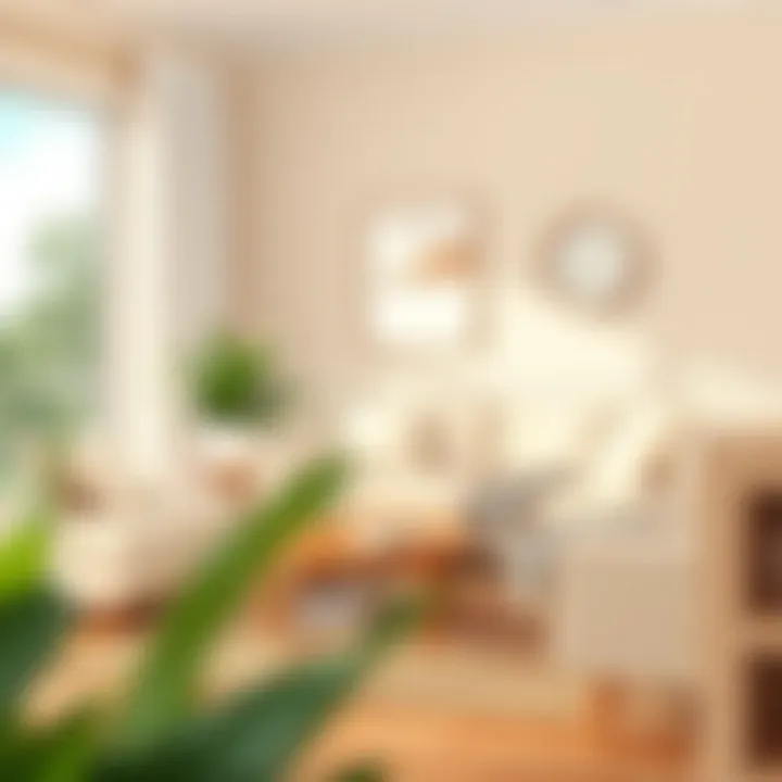 Cozy living room with appropriately sized coffee table