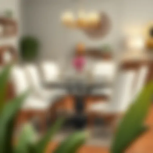 Elegant dining table arrangement showcasing optimal size