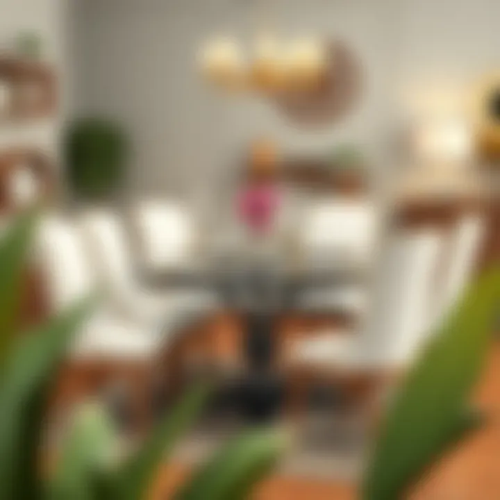 Elegant dining table arrangement showcasing optimal size