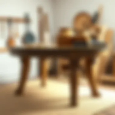 Finished table showcasing craftsmanship