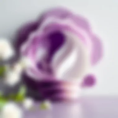 Artistic Design with Purple and White An artistic representation of purple and white hues in a decorative piece