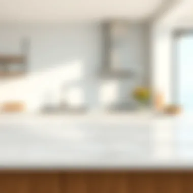 Sleek Quartz Surface Modern quartz kitchen countertop