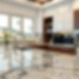 Stylish granite kitchen countertop