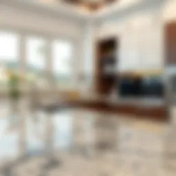 Stylish granite kitchen countertop