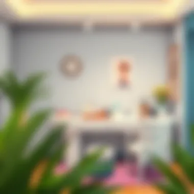 A serene setting with a nail care station