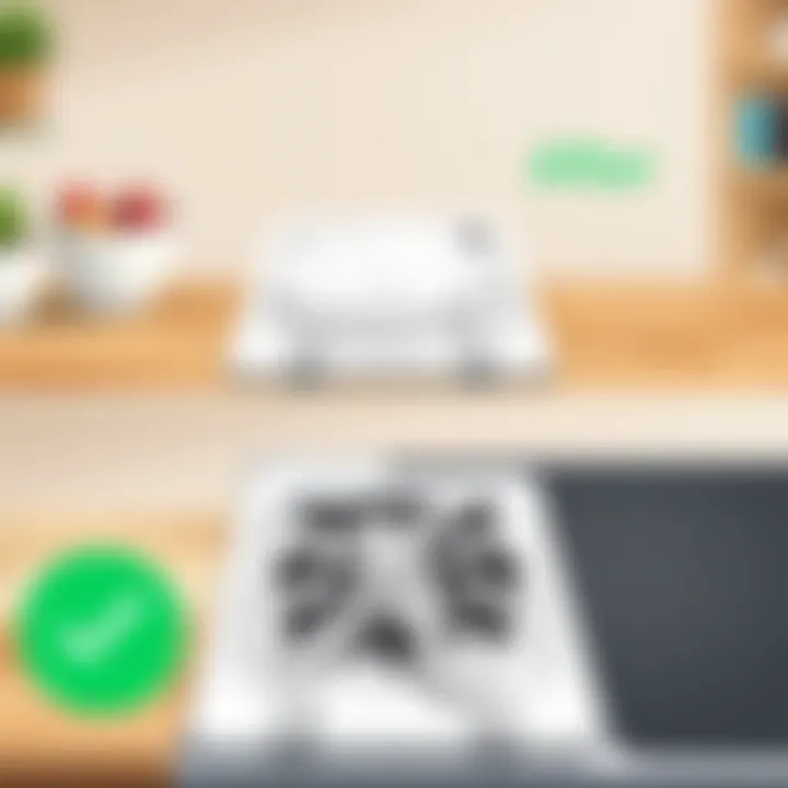 A before-and-after comparison of a stovetop cleaning