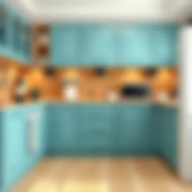 Glossy Finish of Oil-Painted Cabinets Freshly painted kitchen cabinet showcasing glossy finish