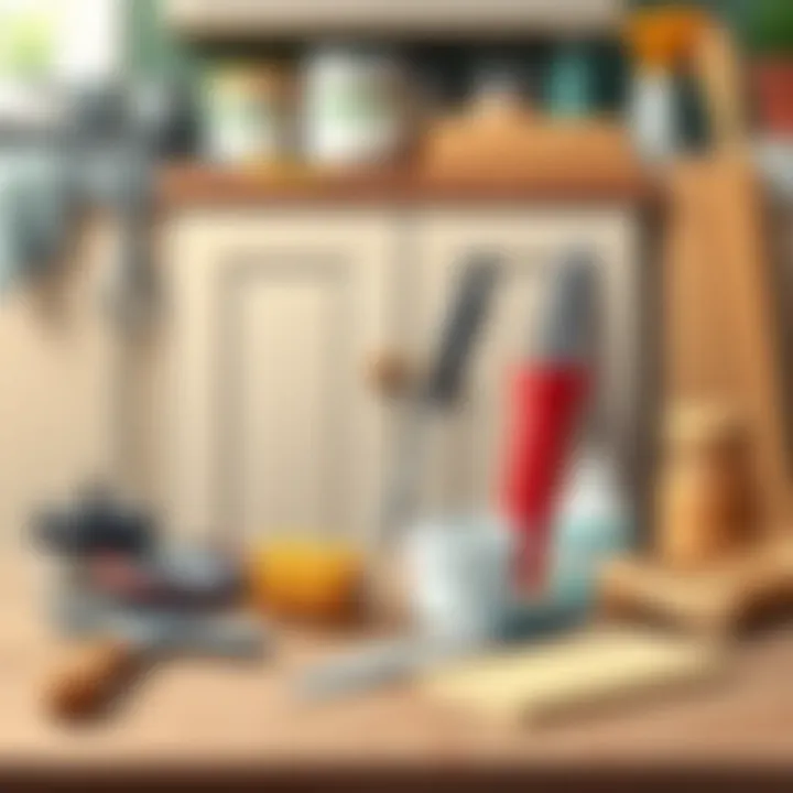 Essential Tools for Cabinet Painting Tools and materials needed for painting kitchen cabinets