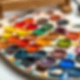 An array of vibrant oil paints on a palette