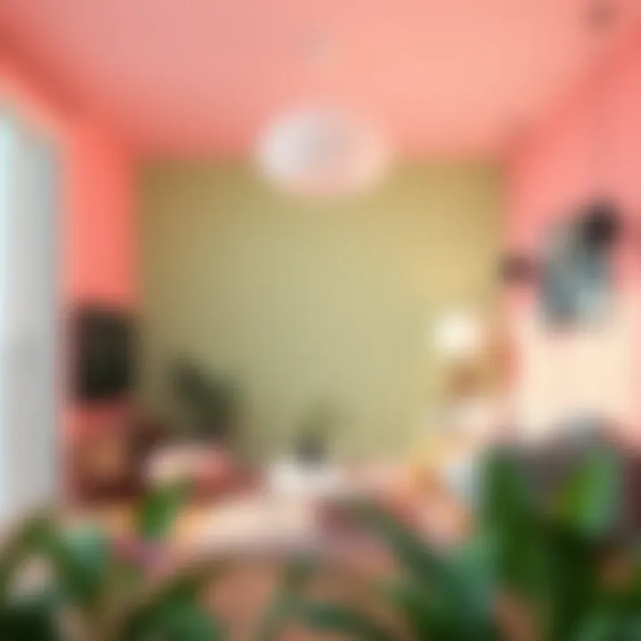 Psychological impact of pink and green colors in space