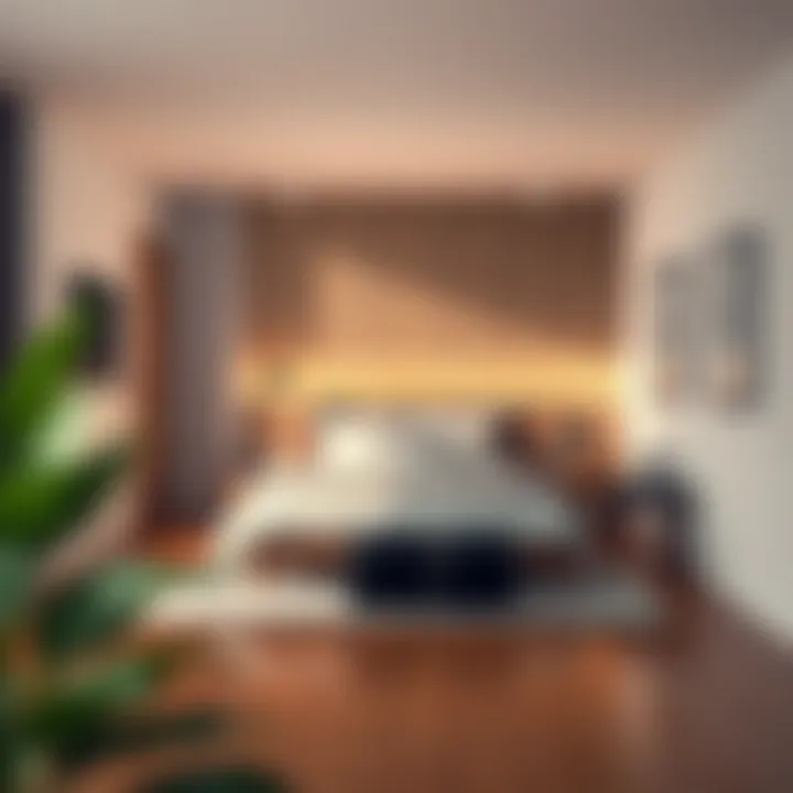 Creative layout ideas for maximizing space in a rectangular bedroom