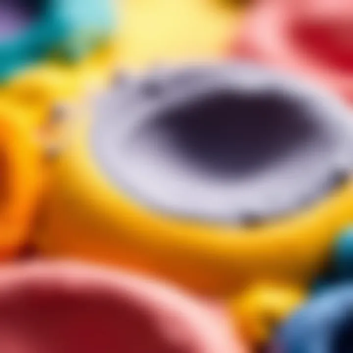 Pigments in Gradient Close-up of pigments arranged in a beautiful gradient pattern.