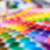 A vibrant palette showcasing the spectrum of colors available to artists.