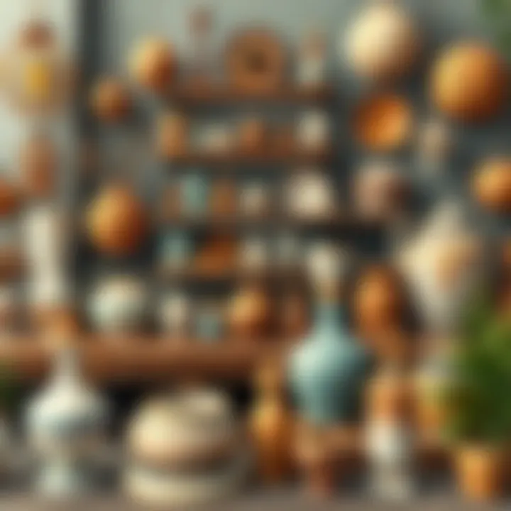 Display of Handmade Crafts Reviving Forgotten Objects An intriguing display of handmade crafts that breathe new life into forgotten objects.