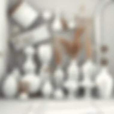 Artistic Arrangement of Restored White Items Artistic arrangement of restored white items, showcasing creativity in repurposing.