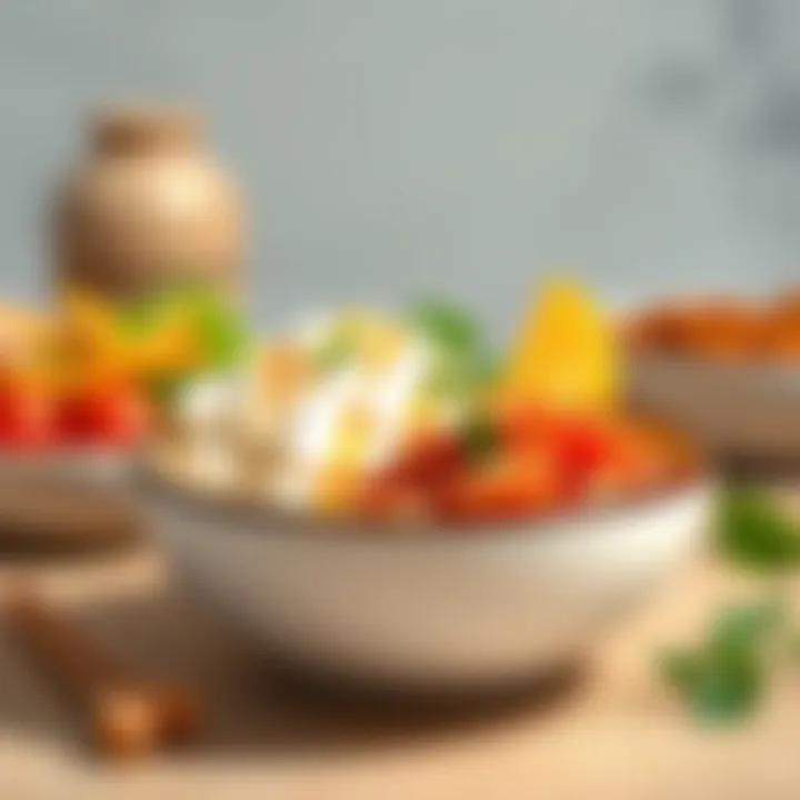 Creative ideas for garnishing savory bowls