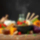 Diverse Savory Bowl Ingredients Colorful variety of ingredients for savory bowls