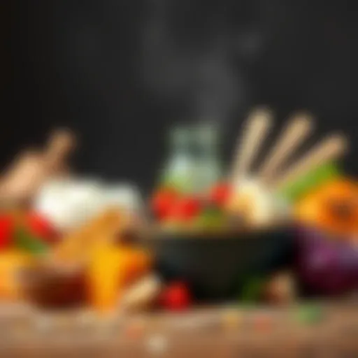 Diverse Savory Bowl Ingredients Colorful variety of ingredients for savory bowls