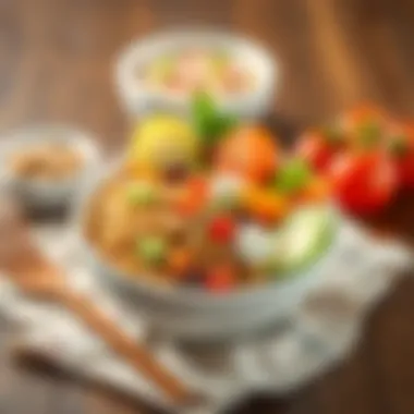 Healthy grains and vegetables for a bowl