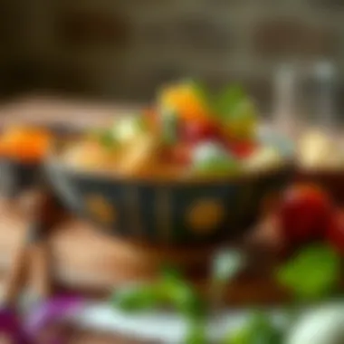 Artfully arranged savory bowl with fresh toppings