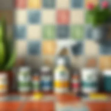 Selection of high-quality oil paints suitable for tile projects