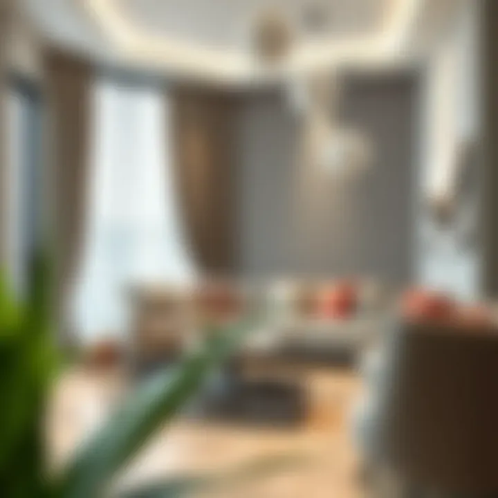 Elegant adhesive mesh in a modern living room