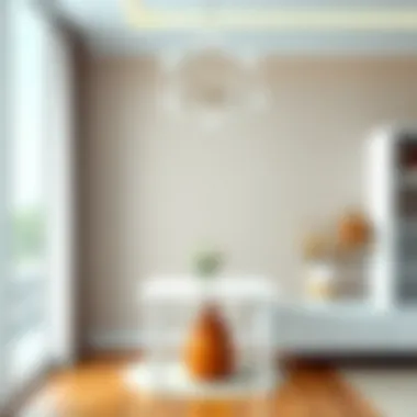 Decorative adhesive mesh enhancing room aesthetics